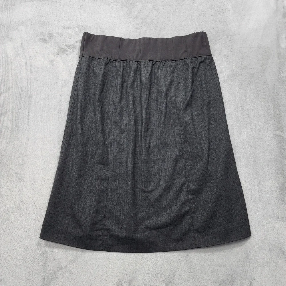 Vintage Gap Maternity Skirt Womens 8 Black Denim A-Line Casual Stretch‎ Preppy